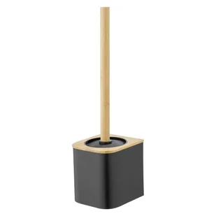 Czarna samoprzylepna bambusowa szczotka do WC Bambusa – Wenko - Akcesoria do wc - miniaturka - grafika 1