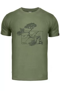 Koszulki sportowe męskie - Koszulka męska bambusowa T-shirt Alpinus Pieniny zielony - grafika 1