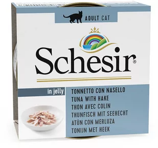 Schesir w galarecie, 6 x 85 g - Tuńczyk z morszczukiem - Mokra karma dla kotów - miniaturka - grafika 1