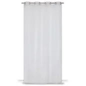 Firany - Firana na przelotkach 140 x 240 cm jednokolorowa biała - miniaturka - grafika 1