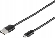Kable USB - Kabel USB Vivanco Vivanco cable microUSB - USB 1m, black 35815 - miniaturka - grafika 1