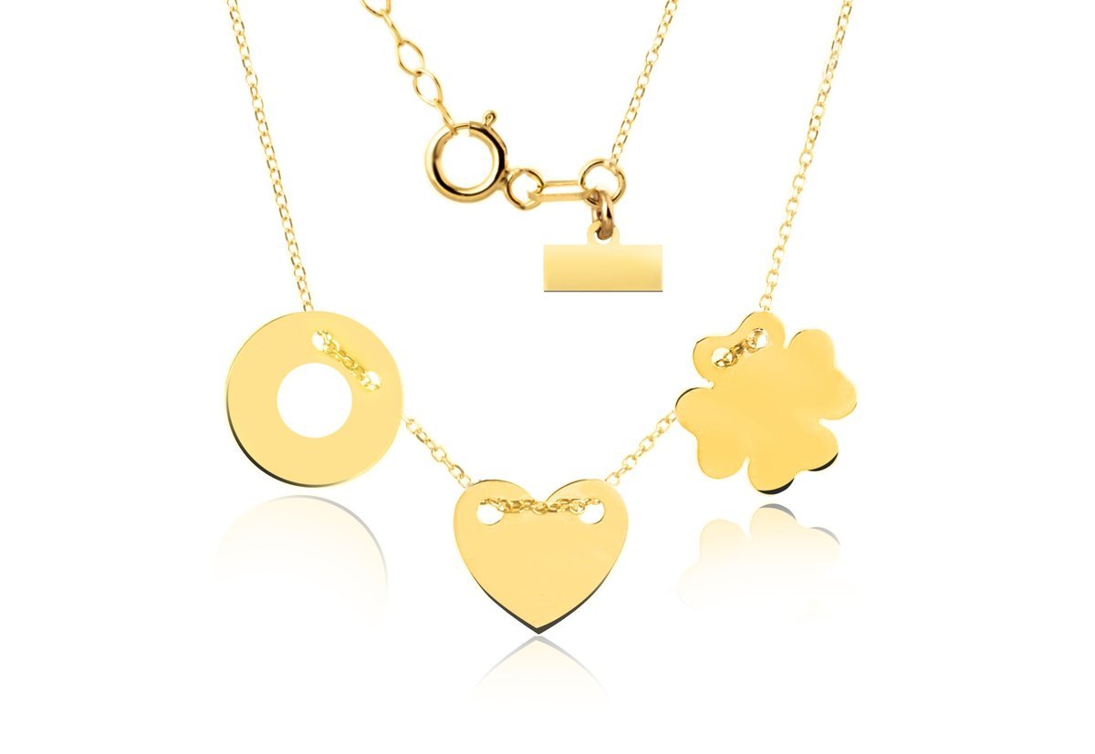 ZŁOTY NASZYJNIK GWIAZD CELEBRYTKA POTRÓJNA