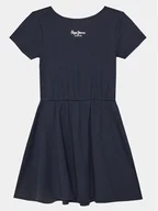Sukienki i spódniczki dla dziewczynek - Pepe Jeans Sukienka letnia Olya PG951663 Granatowy Regular Fit - miniaturka - grafika 1