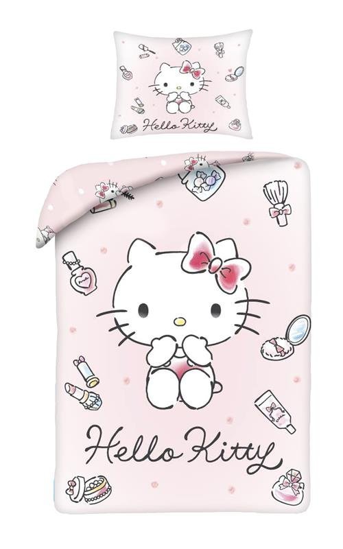 Pościel dziecięca Hello Kitty 140 x 200 cm Halantex Mikrofibra kot kitty