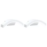 Lampy ogrodowe - vidaXL Kinkiety zewnętrzne LED, 2 szt., białe, odlewane aluminium - miniaturka - grafika 1