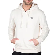 Bluzy męskie - Bluza Alpha Industries Basic Hoody Small Logo 196318578 - biała - miniaturka - grafika 1
