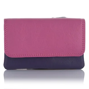 Kolorowy portfel damski na bilon i klucze Visconti RB-99 - jagodowy - Portfele - miniaturka - grafika 1