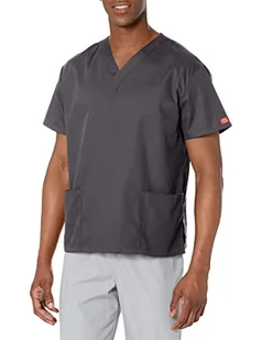 Dickies Damski top EDS Signature Scrubs 86706 Missy Fit z dekoltem w serek, Pewter (cynołów), S - Koszulki i topy damskie - miniaturka - grafika 1