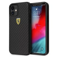 Etui i futerały do telefonów - Ferrari FERCAHCP12SBK iPhone 12 mini 5,4" czarny/black hardcase On Track Real Carbon - miniaturka - grafika 1