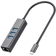 Huby USB - Reagle Karta Sieciowa Hub USB-C 3.1 GIGABIT LAN RJ45 1GB - miniaturka - grafika 1