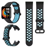 Akcesoria do smartwatchy - Pasek perforowany Vanfone do Xiaomi Redmi Watch 2 Lite, czarno-niebieski - miniaturka - grafika 1