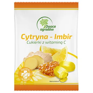 Owoce Ogrodów Cytryna-imbir, cukierki z witaminą C, 50 g - Witaminy i minerały Owoce Ogrodów Cytryna-imbir, cukierki z witaminą C, 50 g - Witaminy i minerały - miniaturka - grafika 1