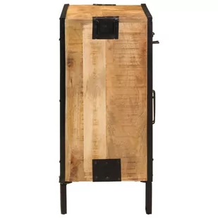 Szafka, 80x31x66 cm, lite surowe drewno mango i metal Lumarko! - Szafki do salonu Szafka, 80x31x66 cm, lite surowe drewno mango i metal Lumarko! - Szafki do salonu - miniaturka - grafika 5