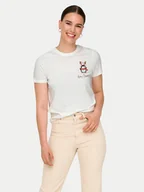 Koszulki i topy damskie - ONLY T-Shirt Kita 15331069 Biały Regular Fit - miniaturka - grafika 1