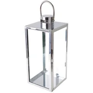 Lampiony i znicze - Lampion MY HOME Decor Silver Srebrny - miniaturka - grafika 1