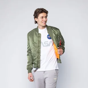Alpha Industries MA-1 VF 59 Long JACKET DARK GREEN - Kurtki męskie - miniaturka - grafika 1