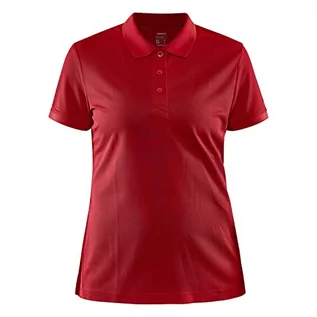 Koszulki i topy damskie - Craft Damska koszulka polo CORE Unify, jasnoczerwona, XS, Żywa czerwień, XS - grafika 1