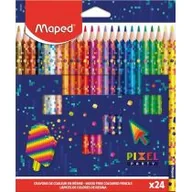 Przybory szkolne - Maped Kredki Pixel 24 szt. - miniaturka - grafika 1