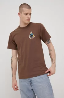 Koszulki męskie - Marvel Huf HUF t-shirt bawełniany x kolor brązowy z nadrukiem - Huf - grafika 1