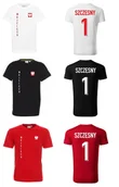 Koszulki sportowe męskie - Koszulka Polska Wojciech SZCZĘSNY 1 jr - miniaturka - grafika 1