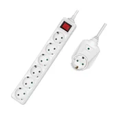 Listwy zasilające - LogiLink 7 gniazd 2.0m biała LPS274 - miniaturka - grafika 1