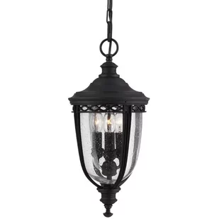 Elstead Lighting English Bridle 3Lt Medium Chain Lantern Black FE/EB8/M BLK Lampa wisząca ogrodowa IP23 stylowa FE/EB8/M BLK) - Lampy ogrodowe - miniaturka - grafika 1