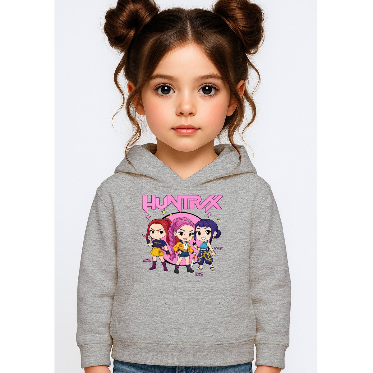 BLUZA DZIECIĘCA KPOP DEMON HUNTERS HUNTRIX 104 Z KAPTUREM BAWEŁNIANA