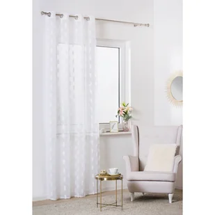 Firana z kółkami CLOUD 140 x 260 cm biały - Firany - miniaturka - grafika 1