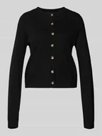 Swetry damskie - Kurtka z dzianiny o kroju regular fit z mieszanki wiskozy model ‘SABA’ - miniaturka - grafika 1