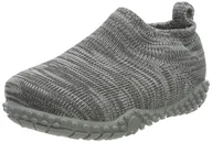 Kapcie damskie - Playshoes Unisex dziecięce kapcie dziane niskie, szary - szary szary 33-28/29 EU - miniaturka - grafika 1
