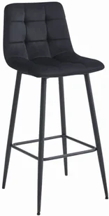 Nowoczesny czarny barowy hoker z oparciem C7-N25 - Taborety i hokery Nowoczesny czarny barowy hoker z oparciem C7-N25 - Taborety i hokery - miniaturka - grafika 1