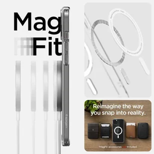 Etui APPLE IPHONE 15 Spigen Ultra Hybrid Mag MagSafe White transparentne - Etui i futerały do telefonów - miniaturka - grafika 12