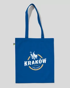 TORBA BAWEŁNIANA NA ZAKUPY KRAKÓW Niebieski - Torby i wózki na zakupy - miniaturka - grafika 1