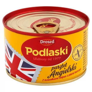 Drosed Podlaski Pasztet Angielski z kawałkami mięsa z piersi kurcząt 160 g - Pasztet i przetwory mięsne - miniaturka - grafika 1