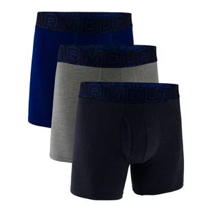 Bokserki męskie Under Armour Perf Cotton Solid 6in 3Pack Navy 3XL - Majtki męskie - miniaturka - grafika 1