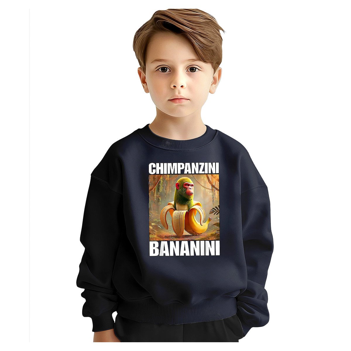 BLUZA DZIECIĘCA CHIMPANZINI BANANINI 146-152 DLA CHŁOPCA DZIEWCZYNKI