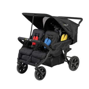 BabyTrold Trille Quadro Wózek do żłobka 4 osobowy czarny - Zestawy naczyń dla dzieci - miniaturka - grafika 1