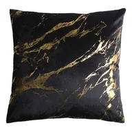 Poduszki dekoracyjne - Poduszka STORM 45 x 45 cm czarno-złoty - miniaturka - grafika 1