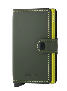 Portfele - Kompaktowy portfel RFID Secrid Miniwallet Matte - green / lime - grafika 1