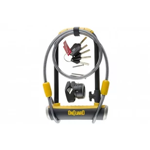 Onguard Zapięcie U-lock Pitbull Mini LS 8007DT z linką czarny-żółty / Rozmiar: 120 cm 9 x 24 cm 8007 - Zabezpieczenia do roweru - miniaturka - grafika 1