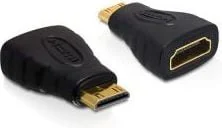 Delock HDMI Mini - HDMI czarny 65244 - Złącza, przejściówki, adaptery - miniaturka - grafika 1