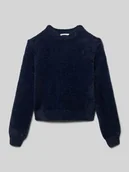 Swetry dla dziewczynek - Sweter o kroju regular fit z obniżonymi ramionami model ‘KOGNEWPIUMO’ - miniaturka - grafika 1
