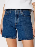 Spodenki damskie - Levi's Szorty jeansowe 501 Mid Thigh 85833-0007 Granatowy Regular Fit - miniaturka - grafika 1