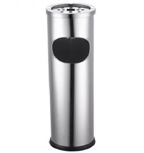 Koszo-popielnica stojąca, mała, srebrna EKAPLAST 423-28 - Kosze na śmieci - miniaturka - grafika 1