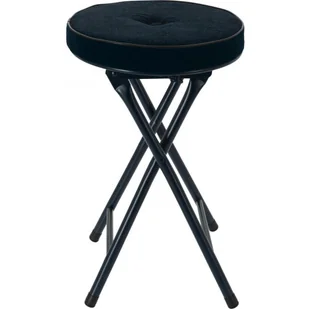 Granatowy industrialny okrągły taboret metalowy - Ixo - Taborety i hokery - miniaturka - grafika 1