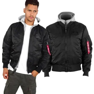 Kurtka Alpha Industries MA-1 D-Tec 183110 03 - Czarna - Odzież taktyczna i umundurowanie - miniaturka - grafika 1
