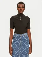 Bluzki damskie - Hugo Bluzka Dagoon 50520098 Czarny Slim Fit - miniaturka - grafika 1