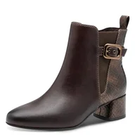 Kozaki damskie - Marco Tozzi Damskie buty Chelsea 2-25342-45, modne kozaki, Mocca Comb, 37 EU, Mocca Comb, 37 EU - miniaturka - grafika 1