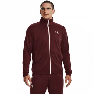 Męska bluza treningowa rozpinana bez kaptura Under Armour Sportstyle Tricot Jacket - bordowa - UNDER ARMOUR - Bluzy sportowe męskie - miniaturka - grafika 1