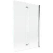 Parawany nawannowe - Mexen Mist parawan nawannowy 2-skrzydłowy prawy 120 x 150 cm, transparent, chrom - 8A9-120-002-01-00-P - miniaturka - grafika 1